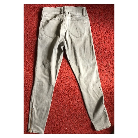 Madewell Faded Gray Jeans with side zippers - Picture 3 of 13